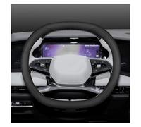 Non-Slip Steering Wheel Cover For Lynk & Co Z20 2025 Z10 2024 2025 Car Auto Steering Wheel Cover Anti Slip And Breathable Accessories Double D Type(Black Gray)