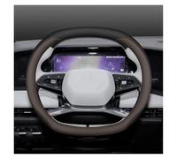 Non-Slip Steering Wheel Cover For Lynk & Co Z20 2025 Z10 2024 2025 Car Auto Steering Wheel Cover Anti Slip And Breathable Accessories Double D Type(Black brown)