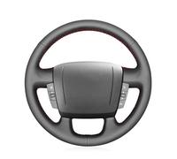 Non-Slip Steering Wheel Cover For Peugeot For Boxer 2006-2011 2012 2013 2014 2015 2016 2017 2018 2019 Hand Sewing Car Steering Wheel Cover Leather(Red)