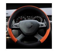 Non-Slip Steering Wheel Cover For Skoda For Superb 1 2 3 For KODIAQ For GT Leather Car Steering Wheel Cover Leather Braid On The Steering Wheel ProtectiveCover(Orange)