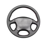 Non-Slip Steering Wheel Cover For Subaru For Impreza For WRX 2002 2003 2004 For Impreza For WRX For STI 2004 Hand-stitched Black Leather Car Steering Wheel Cover(Gray Thread)