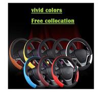 Non-Slip Steering Wheel Cover For Toyota For Corolla For Avensis For Yaris For Rav4 For Hilux For Auris 2013 2014 2015 PU Leather Car Styling Steering Wheel Cover ProtectiveCover(Wine red)