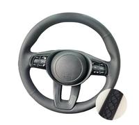 Non-Slip Steering Wheel Cover For Vezel For XRV For X-RV 2023 2024 Hand-stitched Microfiber Leather Car Steering Wheel Cover(Black Thread)