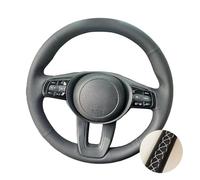 Non-Slip Steering Wheel Cover For Vezel For XRV For X-RV 2023 2024 Hand-stitched Microfiber Leather Car Steering Wheel Cover ProtectiveCover(Gray Thread)