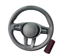 Non-Slip Steering Wheel Cover For Vezel For XRV For X-RV 2023 2024 Hand-stitched Microfiber Leather Car Steering Wheel Cover ProtectiveCover(Red Thread)