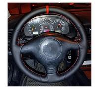 Non-Slip Steering Wheel Cover For VW For Golf 4 For Passat For B5 1996 1997 1998 1999 2000 2001 2002 2003 For Polo 1999 2000 Car Steering Wheel Cover Leather(Black Thread)