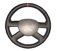 Non-Slip Steering Wheel Cover For VW For Polo 2003-2006 For Old For Golf 5 For Jetta 5 For MK5 For Tiguan 2007 2008 2009 2010 2011 Hand Sewing Car Steering Wheel Cover ProtectiveCover(Yellow Thread)