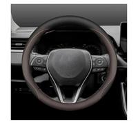 Non Slip Steering Wheel Cover Steering Wheel Cover For Toyota For Camry For Corolla Leather Non-slip Sweat-proof Handle Cover Universal In All Seasons Car Ccessories(Black brown)