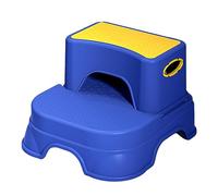 Non Slip Step Sitting Stool Stool with Cushion, Intimate Handrail Benches, Two Step Stool for Children, Bathroom Standing Stools for Kitchen Bathroom