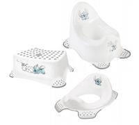 Non-slip step stool single step max. 80 kg + Toilet seat cover + Stitch potty