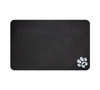 Non-Slip Super Absorbent Cat Dog Feeding Mat with Multiple Cat Heads Logo, Durable Diatomaceous Earth Pet Bowl Placemat for Food and Water, Quick-Dry Floor Protector