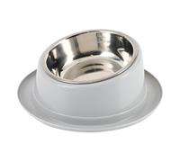 Non-Slip Tilted Pet Bowl - Raised Round Feeder, Stainless Steel Dish, Home Cage Feeder | Elevated Feeding Station Design for Kittens Puppies Small Pets, 15 Degree Tilt Angle for Comfort