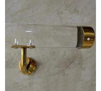 Non-Slip Transparent Acrylic Indoor ir Railing Clete Kit 3ft to 20ft Length Support Bracket Included Safe & Slish ir Safe Solut