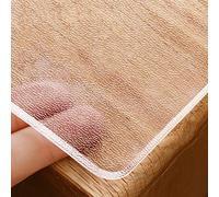 Non-Slip Transparent Vinyl Floor Mat for Office & Gaming Chairs - 2mm Thick, Noise-Free, Flat & Curl-Free, 0.6x1.2m (2x3.9ft) - Carpet Protector