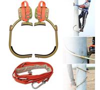 Non-Slip Tree Climbing Gear Kit with Stainless Steel Spikes and Safety Seat Belt, Durable Outdoor Adventure Equipment for Professional Climbers