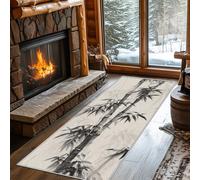 Non Slip Tree Runner Rug for Hallway Washable, 120 x 360 cm China Watercolor Japanese Carpet Runner Extra Long for Living Room, Hall, Kitchen, Bedroom, Indoor Door Mat, Ultra Thin