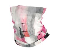 Non-Slip Tube Scarf,Red Abstract Grid Pattern,Neck Warmer Anitdust Neck Scarf for Workout Running Outdoor 26X30cm