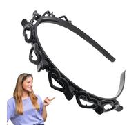 Non-Slip Twist Braid Headband, Wavy Hair Comb Headband, Curl Headband Clips, Tooth Comb Headband Headband with Attached Clips for Adults, Men, Women, Girls