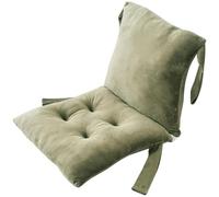 Non-Slip Velvet Chair Pads for Rocking Chairs, High Back Patio Cushions with Ties, Tufted Square Cushion, Stylish Green Seat Cushions for Comfort & Support