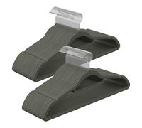 SONGMICS Velvet Hangers, Set of 20 Clothes Coat Hangers, Non-Slip, with Tie Bar and 360° Swivel Hook, Space-Saving, 0.6 cm Thick, 43.5 cm Long, for Dresses Trousers, Grey CRF20V