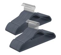 SONGMICS Velvet Hangers, Set of 20 Clothes Coat Hangers, Non-Slip, with Tie Bar and 360° Swivel Hook, Space-Saving, 0.6 cm Thick, 43.5 cm Long, for Dresses Trousers, Light Grey CRF20VX