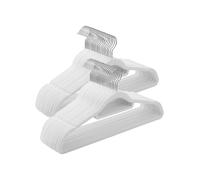 Non-Slip Velvet Hangers, White / 50
