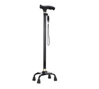 Non-slip Walking Sticks For The Elderly Retractable Aluminum Alloy Multifunctional Cane With Led Light Old Men Crutch(C Black)
