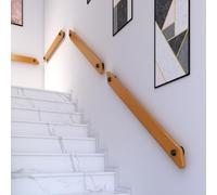Non-Slip Wall-Mounted il 400cm/157.5in Safety Grip for Seniors Accessible Stair Railing for Home Garden Corridor Loft Kindergarten -Holzhandläufe