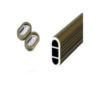 Non-slip Wardrobe Hanging Rod, Extra-thick Aluminum Alloy Clothes Rod for Closet Organization, Horizontal Bar for Side Clothes Storage