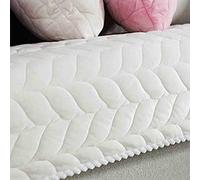 Non Slip Washable 3 Seater L Sd Sofa Cover Pet Protector Replacement Slipcover for Sofa Seat White 90x240cm & Easy to Clean