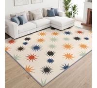 Non Slip Washable Area Rugs 180x240 cm, Radial Starburst Carpet | Non Shedding Rugs, Soft Retro Pop Floor Carpet for Bedroom Living Room Dining Room Easy To Clean
