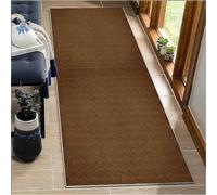 Non-Slip Washable Brown Carpet Runner 120x600cm - Durable Hallway & Kitchen Mat Ideal for Narrow Entryways Bedrooms Living Rooms Stylish Floor Protector Easy Care