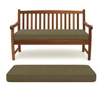 Non Slip Washable Indoor Outdoor Bench Cush 110x30x5cm Light Brown Seat Pad for Bay Garden Patio Long Chairs Swings & Porch Fur