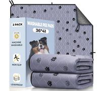 Non-Slip Washable Pee Pads for Dogs, 2 Pack Large 36"x41" Ultra-Absorbent and Leak-Proof Reusable Potty Training Pads for Dogs and Cats Puppy Pads of Add 8 Lanyards