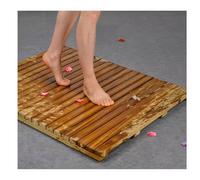 Non-Slip Water Resistant Shower Mat, Rectangular Wooden Bath Mat, Duck Board, Multipurpose Bamboo Bathtub Mats fou Door, Kitchen, Bathroom(W90xL95cm/W36xL37in)