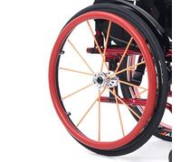 Non Slip Wear Resistant Silicone Wheelchair Push Rim Covers, 22/24 Inch Wheel Chair Push Wheel Covers, Improve Grip and Traction(Red,22in)