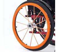 Non Slip Wear Resistant Silicone Wheelchair Push Rim Covers, 22/24 Inch Wheel Chair Push Wheel Covers, Improve Grip and Traction(Orange,22in)
