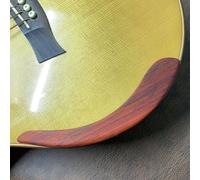 Non-Slip Wood Guitar Rest for Acoustic Models to Stabilize Placement and Encourage Proper Technique Without Muting the Soundboard (Red Wood)