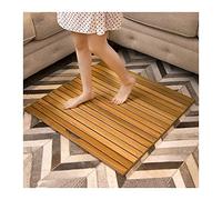Non-Slip Wooden Bath Mat | Waterproof Shower Mat for Bathroom & Balcony | Solid Wood Pedal | Custom Durable Elegant Design for Safety & Comfort