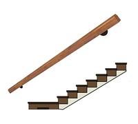 Non-Slip Wooden Handrail, Stair Handrail Bannister Kit, Against The Wall Elderly Children Corridor Support Rod, Porch Deck Hand Rail Anti-Slip Grab Rails(5ft/150cm)