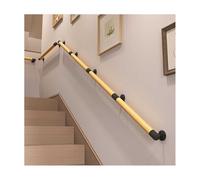 Non Slip Wooden Handrails for Stairs 59in Banister with Brackets for Indoor Corridor Attic Terrace & Kindergarten Durable Safety Guard for Lofts & Decking.