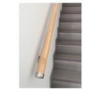 Non-Slip Wooden Stair Railing Kit for Indoor Stairs - Natural Color 0.5m (1.6ft) - Ideal for Home Kindergarten Villa Loft Corridor Safety & Style