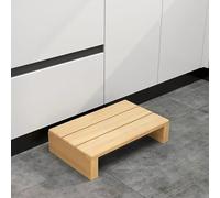 Non-Slip Wooden Step Stool with Rubber Pad, Strong Load-Bearing Capacity, Ideal for Elderly, Perfect for Bathroom, Kitchen, Bedside - 40x30x15cm