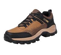 Non Slip Work Shoes for Men Walking Shoe Sneakers Comfortable Leather Casual Athletic Tennis Shoes Hiking Shoes Sneaker Socks Shoes for Men (Brown, 6)