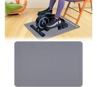 Non-Slip Workout Mat, Double-Sided Anti-Slip Exercise Mat For Ellipse Leg Exerciser, Floor Protector Mat For Bike Trainer, Stationary Spin Bike(Gray,50*80cm)