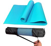 Non Slip Yoga Mat Gym Fitness Exercise Eco Friendly Foam Anti Slip Pilates Physio Mats for Home Gym Fitness Gymnastics Stretching Workout (1 x Turquoise - 6mm Yoga Mat with Carry Case)