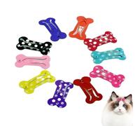 Non-slippery pet hair clips, 10 pieces bone-shaped metal hair barrettes, stylish hairpin dogs, cats and people, trendy hair accessories for cosplay, parties, everyday wear, safe