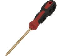 Non-Sparking Phillips Screwdriver - Beryllium Copper - 100mm Length With Soft Grip Handle