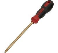 Non-Sparking Phillips Screwdriver - #3 x 150mm - Soft Grip Handle - Die Forged
