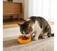 Non-spill Bowl Lick Bowl For For Anxiety Slow Feeding & Training Strong Suction Base Secure Attachment To Tiles & Glass Reduces Stress & Digestion (Orange, One Size)
